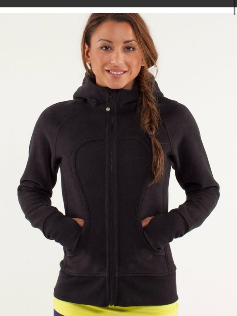 lululemon athletica Black Full-Zip Hooded Jacket